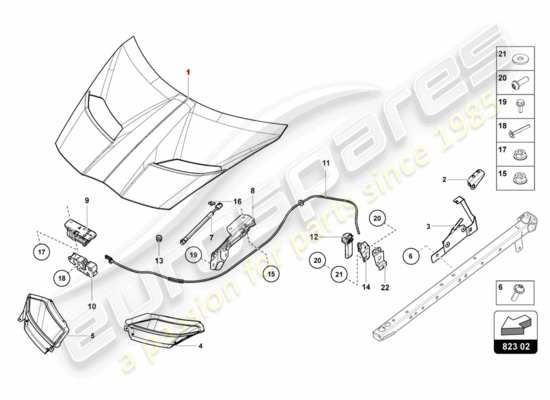 a part diagram from the Lamborghini Centenario parts catalogue