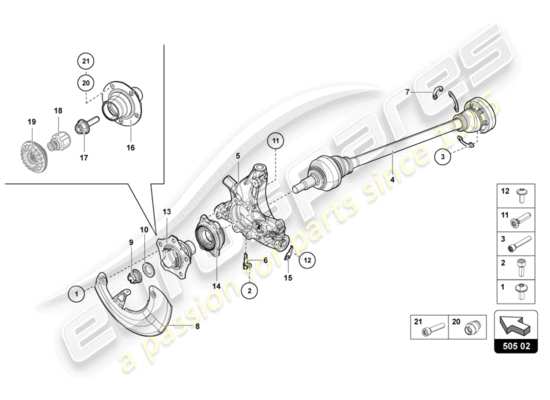 a part diagram from the Lamborghini LP700-4 Coupe (2012) parts catalogue