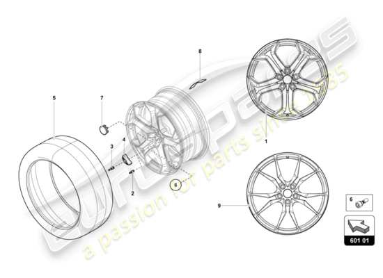 a part diagram from the Lamborghini LP700-4 Coupe (2012) parts catalogue