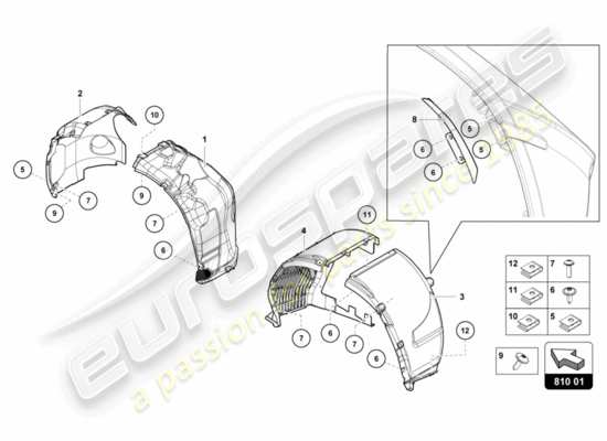 a part diagram from the Lamborghini Aventador LP700-4 parts catalogue