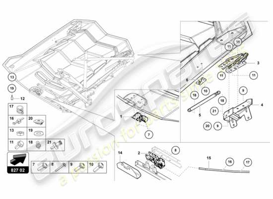 a part diagram from the Lamborghini Aventador LP700-4 parts catalogue