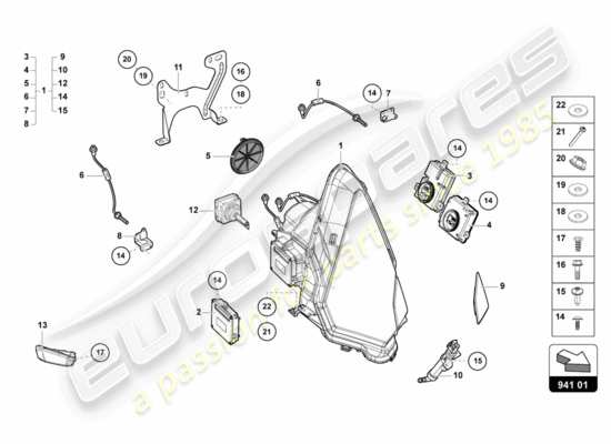 a part diagram from the Lamborghini Aventador LP700-4 parts catalogue