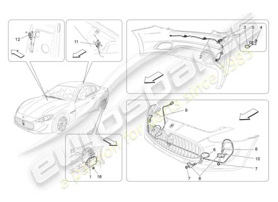 a part diagram from the Maserati Granturismo Sport parts catalogue