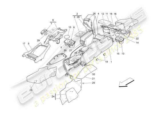 a part diagram from the Maserati GRANTURISMO S (2017) parts catalogue