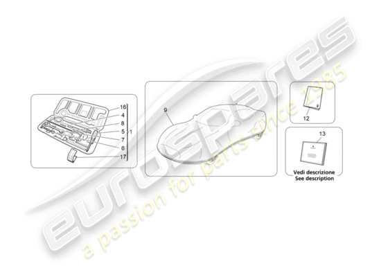 a part diagram from the Maserati Granturismo Sport parts catalogue