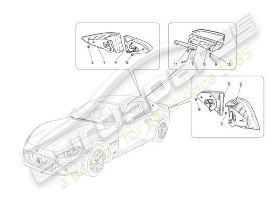 a part diagram from the Maserati Granturismo Sport parts catalogue