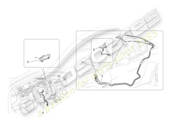 a part diagram from the Maserati Granturismo Sport parts catalogue