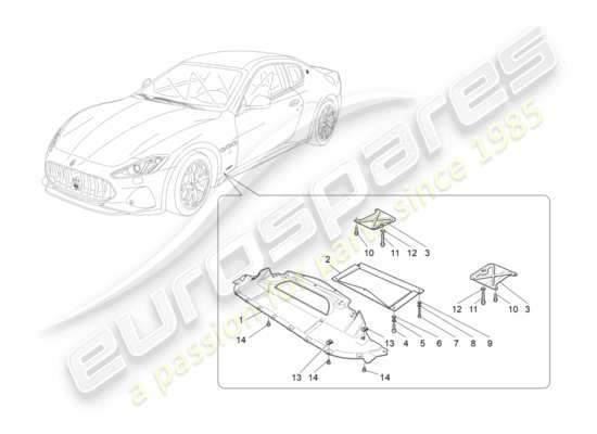 a part diagram from the Maserati Granturismo Sport parts catalogue