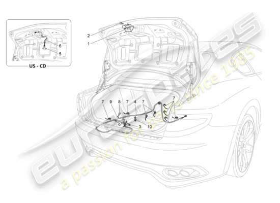 a part diagram from the Maserati Granturismo Sport parts catalogue