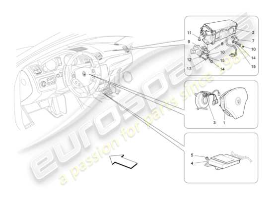 a part diagram from the Maserati Granturismo Sport parts catalogue