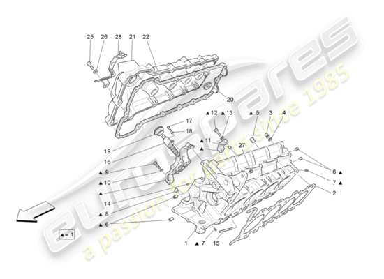 a part diagram from the Maserati Granturismo Sport parts catalogue