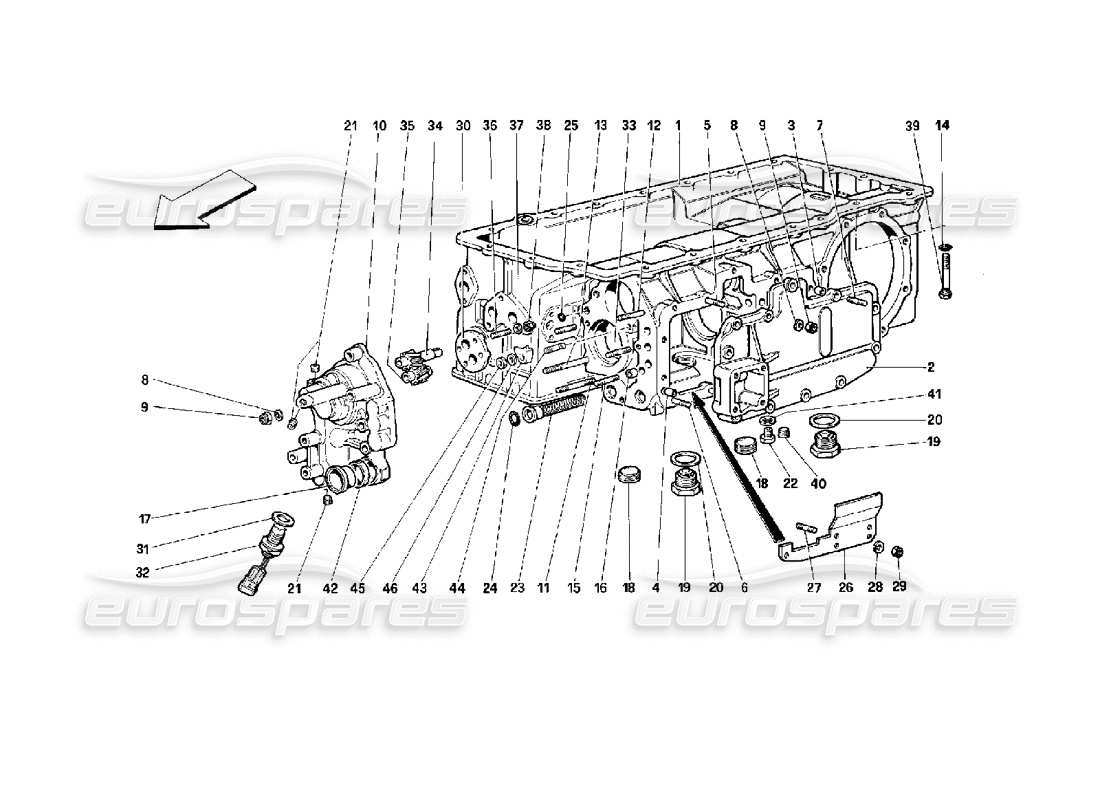 Ferrari 512 M GEARBOX Parts Diagram