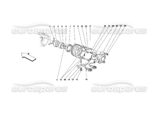 a part diagram from the Ferrari 512 parts catalogue