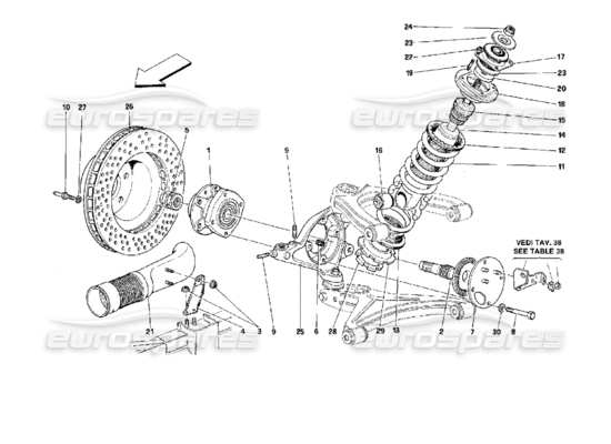 a part diagram from the Ferrari 512 parts catalogue