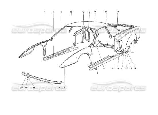 a part diagram from the Ferrari 512 parts catalogue