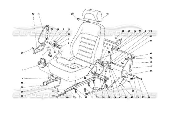 a part diagram from the Ferrari 512 parts catalogue