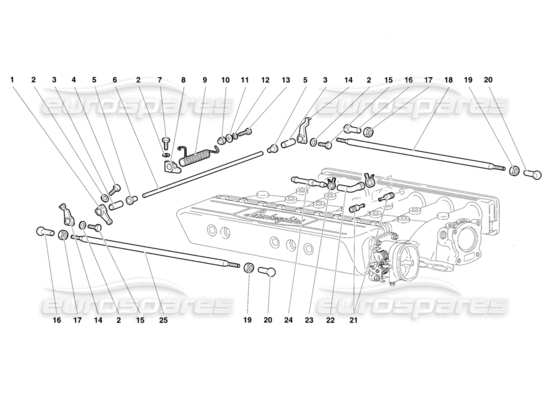 a part diagram from the Lamborghini Diablo parts catalogue