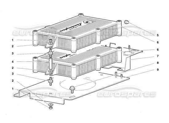 a part diagram from the Lamborghini Diablo parts catalogue