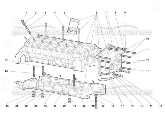 a part diagram from the Lamborghini Diablo parts catalogue