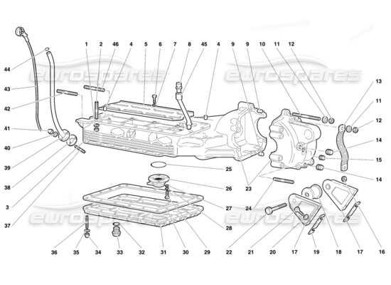 a part diagram from the Lamborghini Diablo VT (1994) parts catalogue