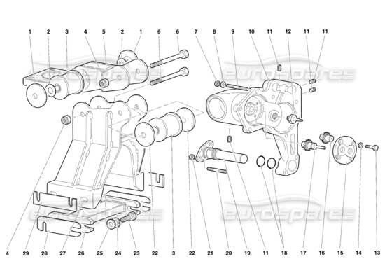 a part diagram from the Lamborghini Diablo parts catalogue