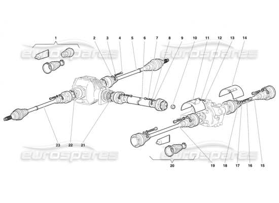 a part diagram from the Lamborghini Diablo parts catalogue