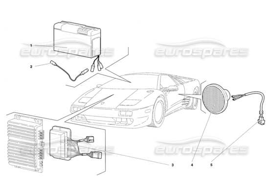 a part diagram from the Lamborghini Diablo parts catalogue