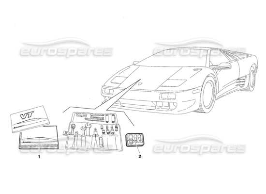 a part diagram from the Lamborghini Diablo parts catalogue