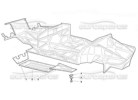 a part diagram from the Lamborghini Diablo parts catalogue