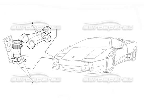 a part diagram from the Lamborghini Diablo parts catalogue