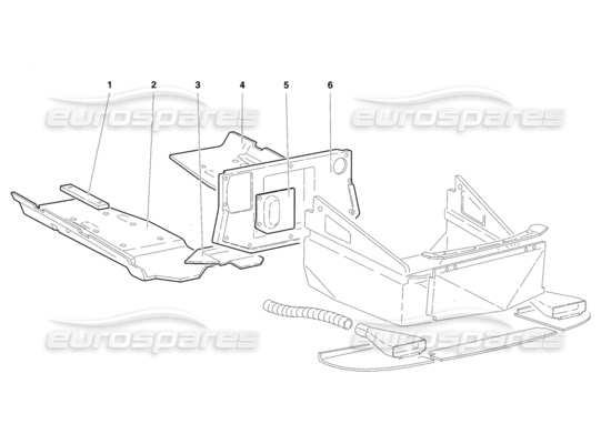 a part diagram from the Lamborghini Diablo parts catalogue