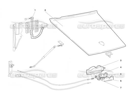 a part diagram from the Lamborghini Diablo parts catalogue