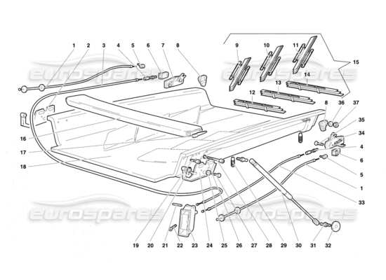 a part diagram from the Lamborghini Diablo parts catalogue