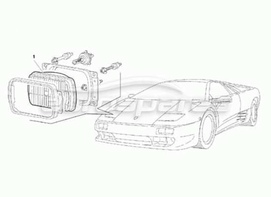 a part diagram from the Lamborghini Diablo parts catalogue