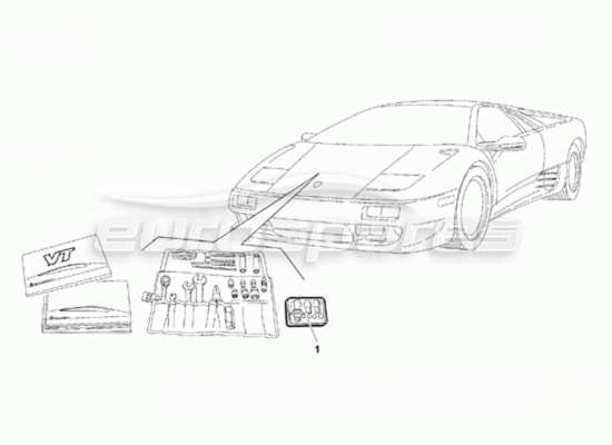 a part diagram from the Lamborghini Diablo VT (1994) parts catalogue