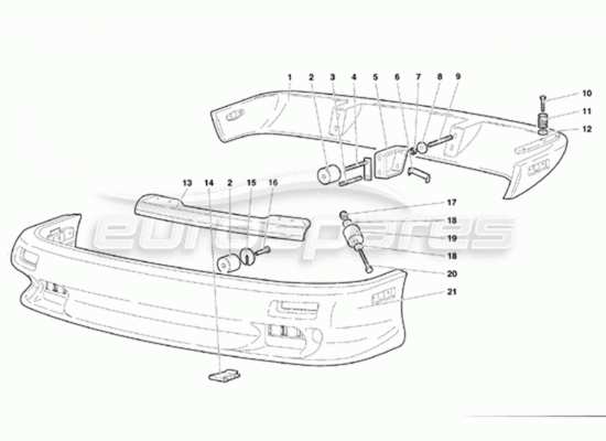 a part diagram from the Lamborghini Diablo parts catalogue