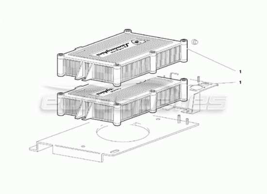 a part diagram from the Lamborghini Diablo parts catalogue