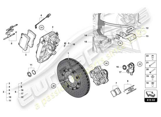 a part diagram from the Lamborghini Aventador LP700-4 parts catalogue