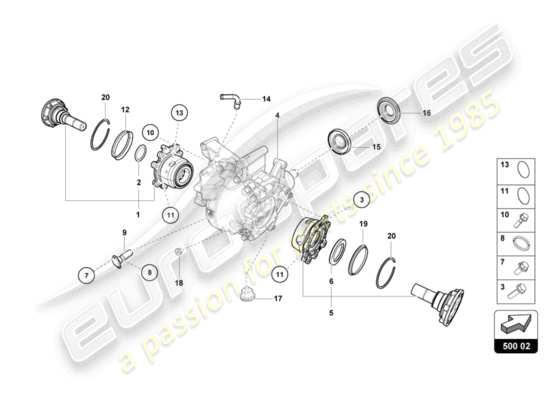 a part diagram from the Lamborghini LP700-4 ROADSTER (2015) parts catalogue