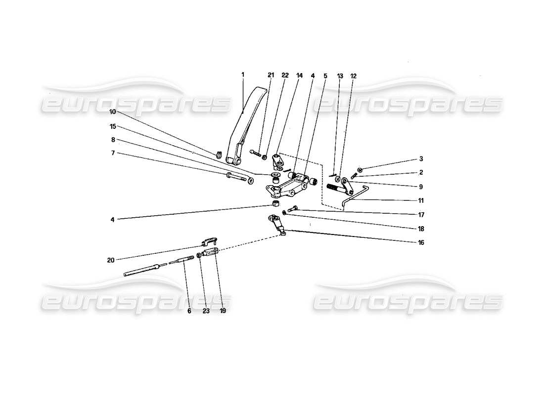 Ferrari 308 Quattrovalvole (1985) Throttle Control (Variants for RHD Version) Parts Diagram