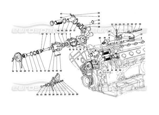 a part diagram from the Ferrari 308 parts catalogue