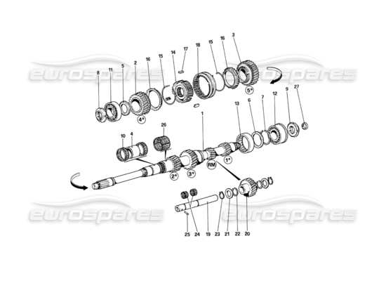 a part diagram from the Ferrari 308 parts catalogue