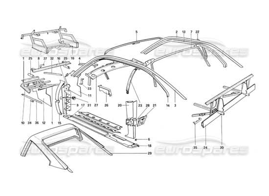 a part diagram from the Ferrari 308 parts catalogue