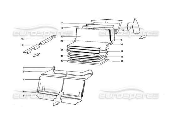 a part diagram from the Ferrari 308 parts catalogue