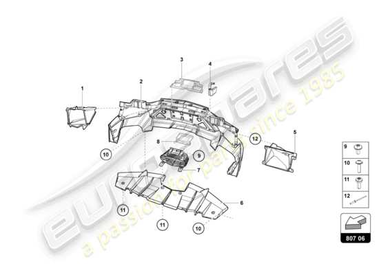 a part diagram from the Lamborghini Aventador LP720-4 parts catalogue