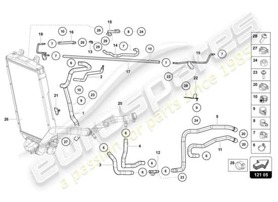 a part diagram from the Lamborghini Aventador LP720-4 parts catalogue