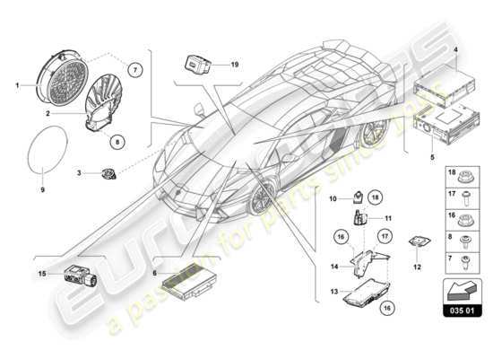 a part diagram from the Lamborghini LP740-4 S COUPE (2017) parts catalogue