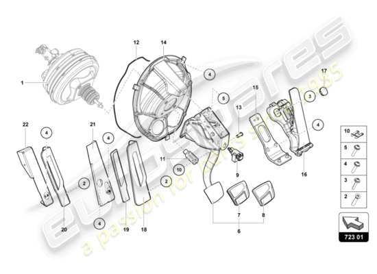 a part diagram from the Lamborghini Aventador LP740-4 S parts catalogue