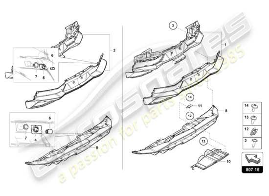 a part diagram from the Lamborghini Aventador LP740-4 S parts catalogue