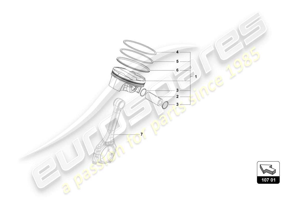 Lamborghini LP740-4 S COUPE (2018) PISTON Part Diagram